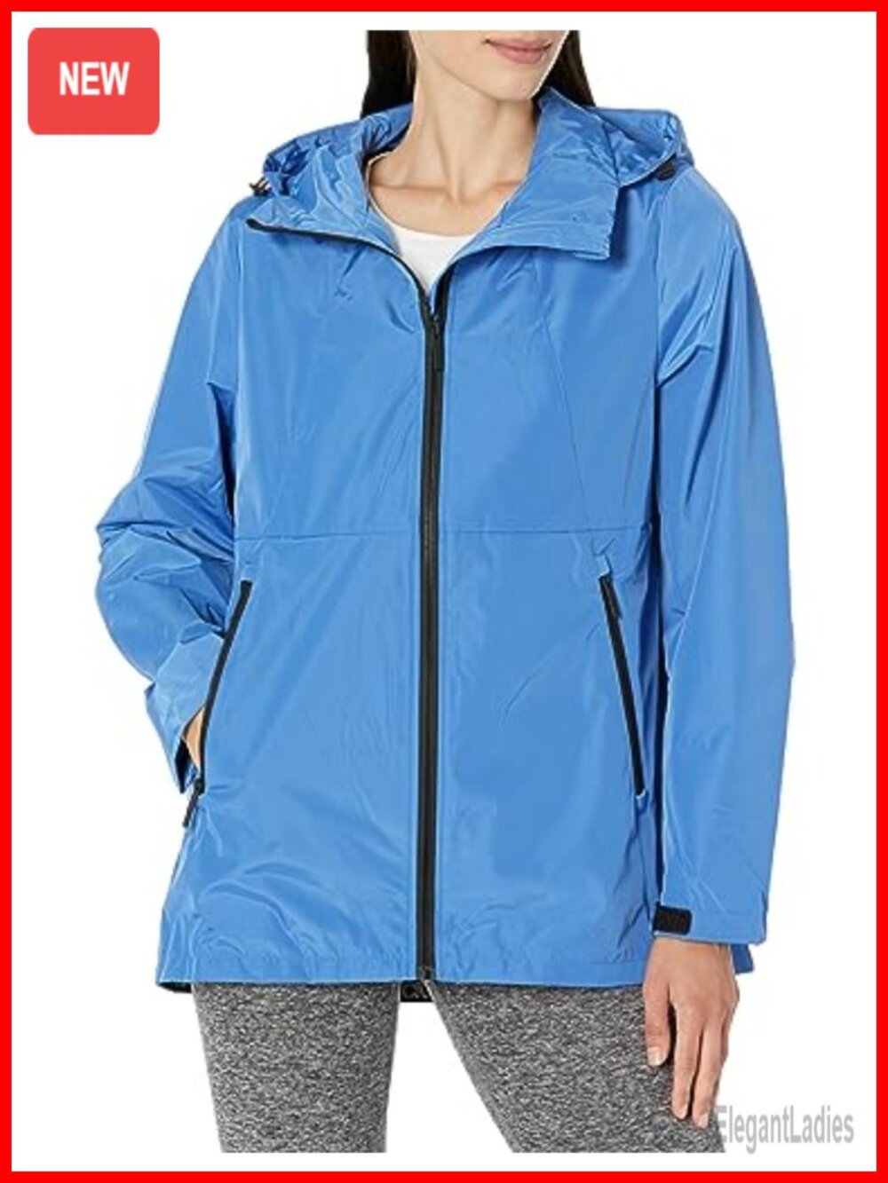 Womens Wind Breaker Performance Running Jacket Water Repellent Zip Pockets
